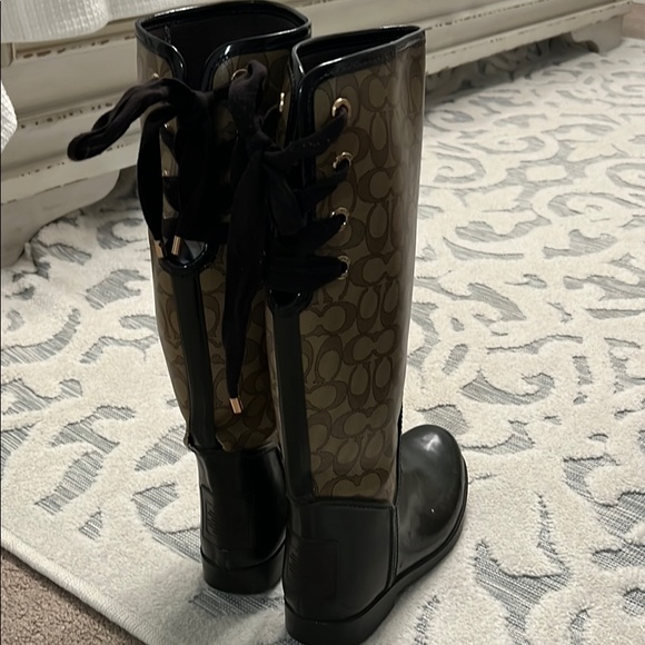 Tristee Logo Lace-Up Rain Boots - Picture 1 of 3
